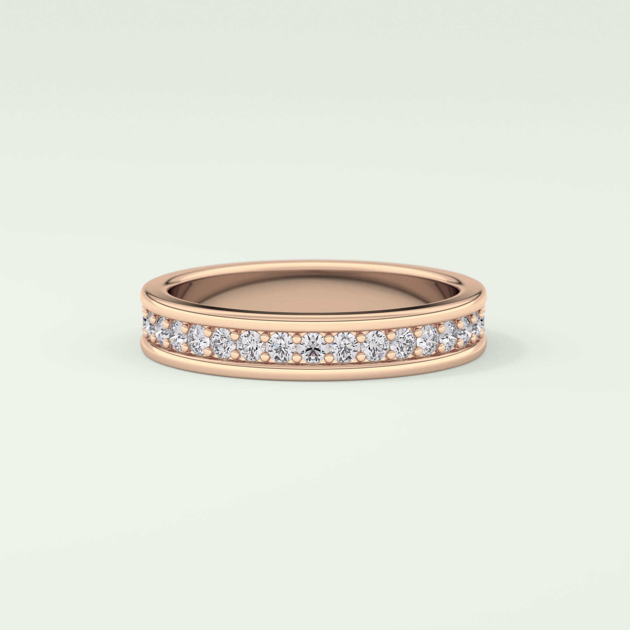 0.7 TCW Round Shaped Lab Grown Diamond Wedding Band