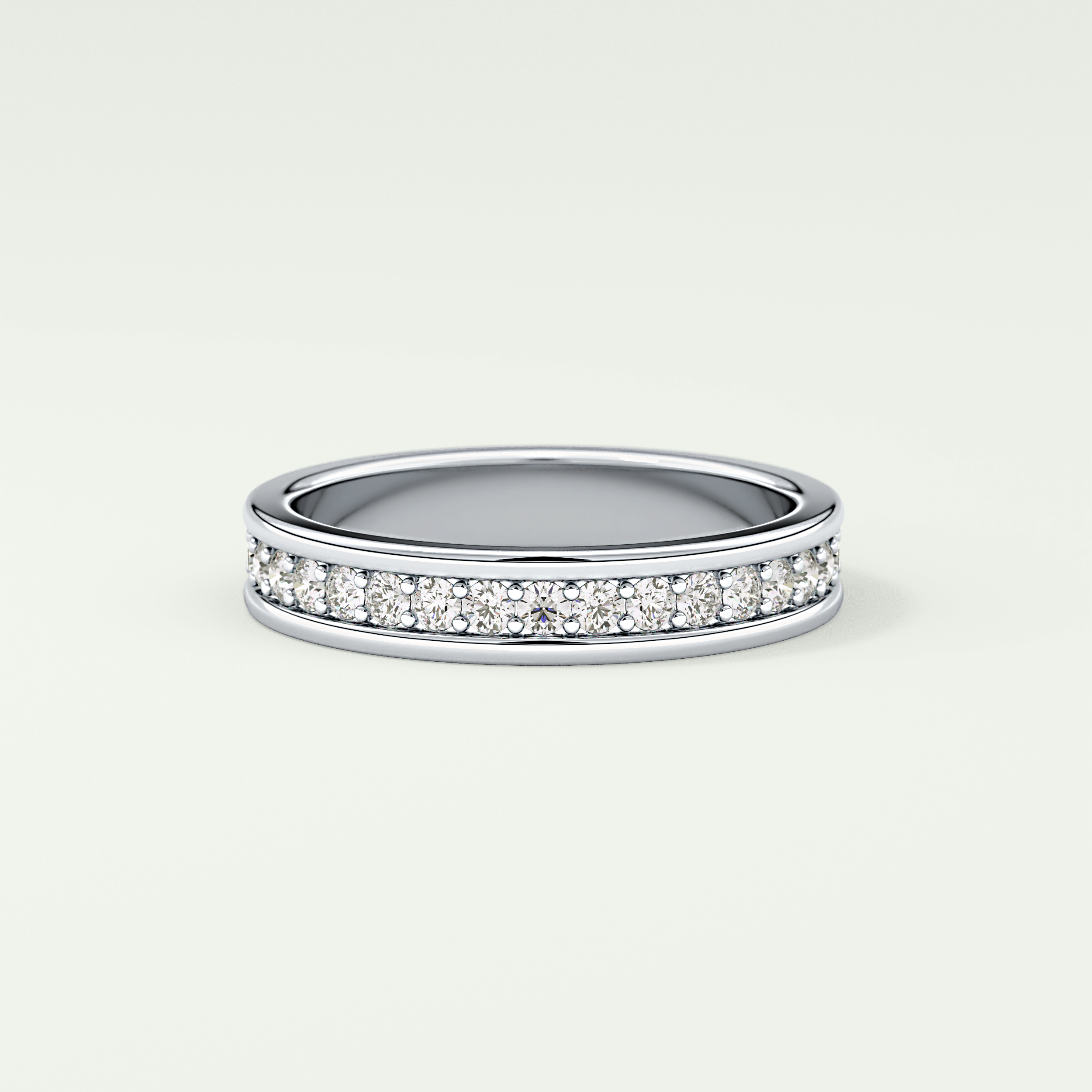 0.7 TCW Round Shaped Lab Grown Diamond Wedding Band