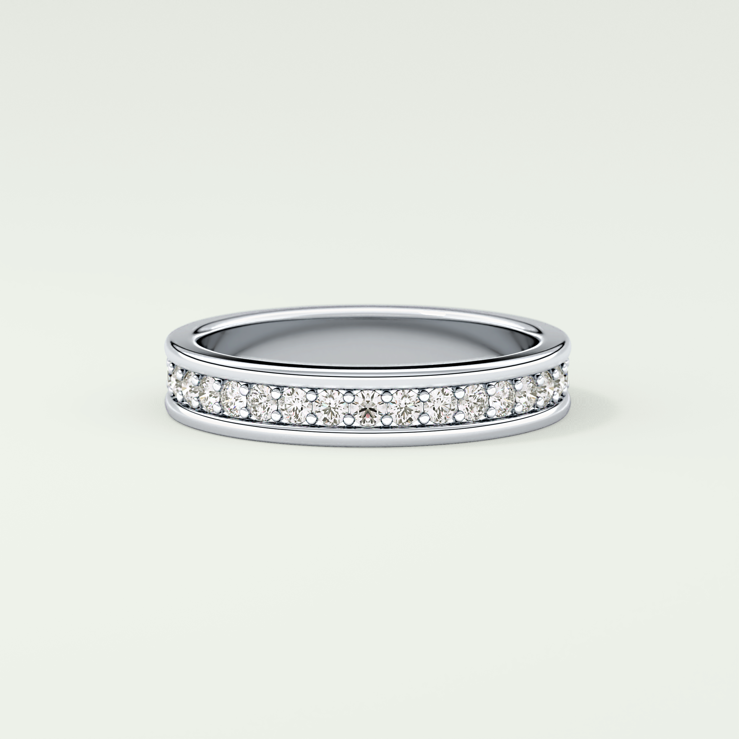 0.7 TCW Round Shaped Lab Grown Diamond Wedding Band