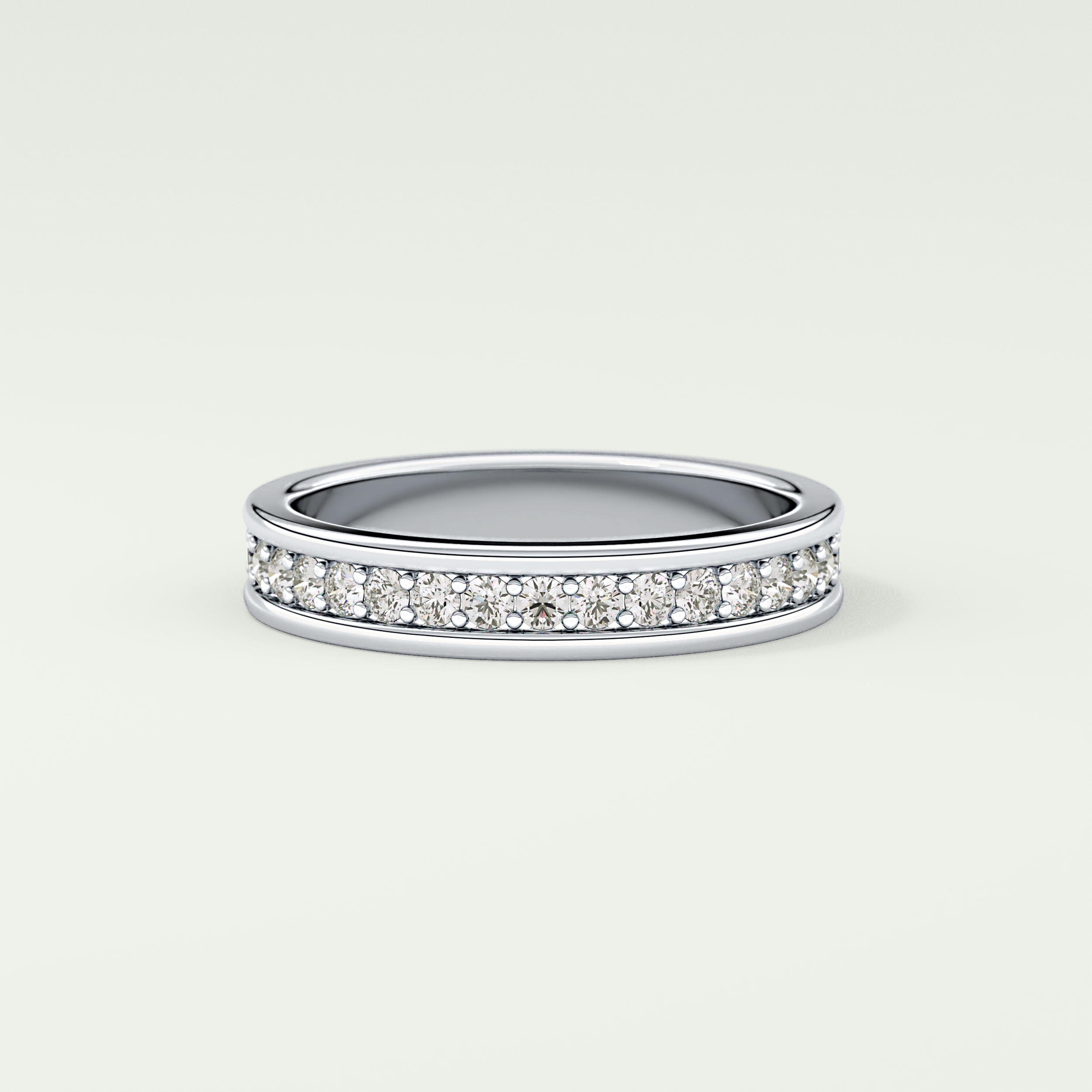 0.7 TCW Round Shaped Lab Grown Diamond Wedding Band