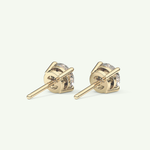 1 TCW Round Solitaire Lab-Grown Diamond Stud Earrings 2