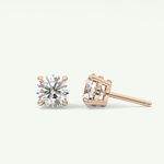 1 TCW Round Solitaire Lab-Grown Diamond Stud Earrings 11