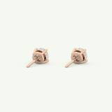 1 TCW Round Solitaire Lab-Grown Diamond Stud Earrings 12
