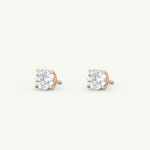 1 TCW Round Solitaire Lab-Grown Diamond Stud Earrings 13