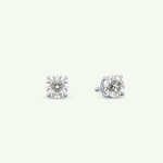 1 TCW Round Solitaire Lab-Grown Diamond Stud Earrings 15