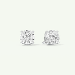 1 TCW Round Cut Moissanite Solitaire Stud Earrings in Gold