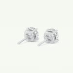 1 TCW Round Cut Moissanite Solitaire Stud Earrings in Gold