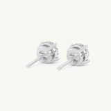 1 TCW Round Cut Moissanite Solitaire Stud Earrings in Gold