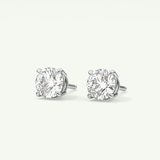 1 TCW Round Solitaire Lab-Grown Diamond Stud Earrings 17