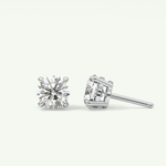 1 TCW Round Solitaire Lab-Grown Diamond Stud Earrings 18