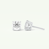 1 TCW Round Lab-Grown Diamond Stud Earrings