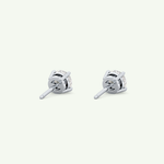 1 TCW Round Solitaire Lab-Grown Diamond Stud Earrings 19