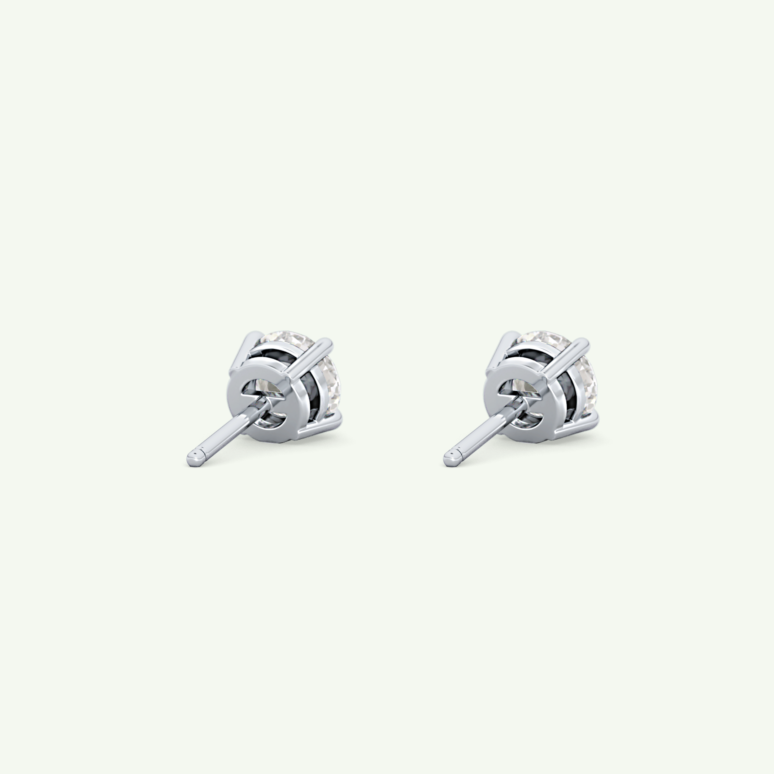1 TCW Round Solitaire Lab-Grown Diamond Stud Earrings 19