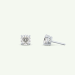 1 TCW Round Solitaire Lab-Grown Diamond Stud Earrings 21