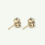 1 TCW Oval Solitaire April-Diamond Stud Earrings 2