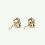 1 TCW Oval Solitaire April-Diamond Stud Earrings 2