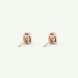 1 TCW Oval Solitaire April-Diamond Stud Earrings 12