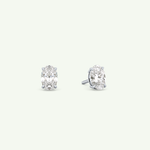 1 TCW Oval Solitaire April-Diamond Stud Earrings 15