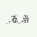 1 TCW Oval Solitaire April-Diamond Stud Earrings 16