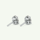 1 TCW Oval Solitaire April-Diamond Stud Earrings 16