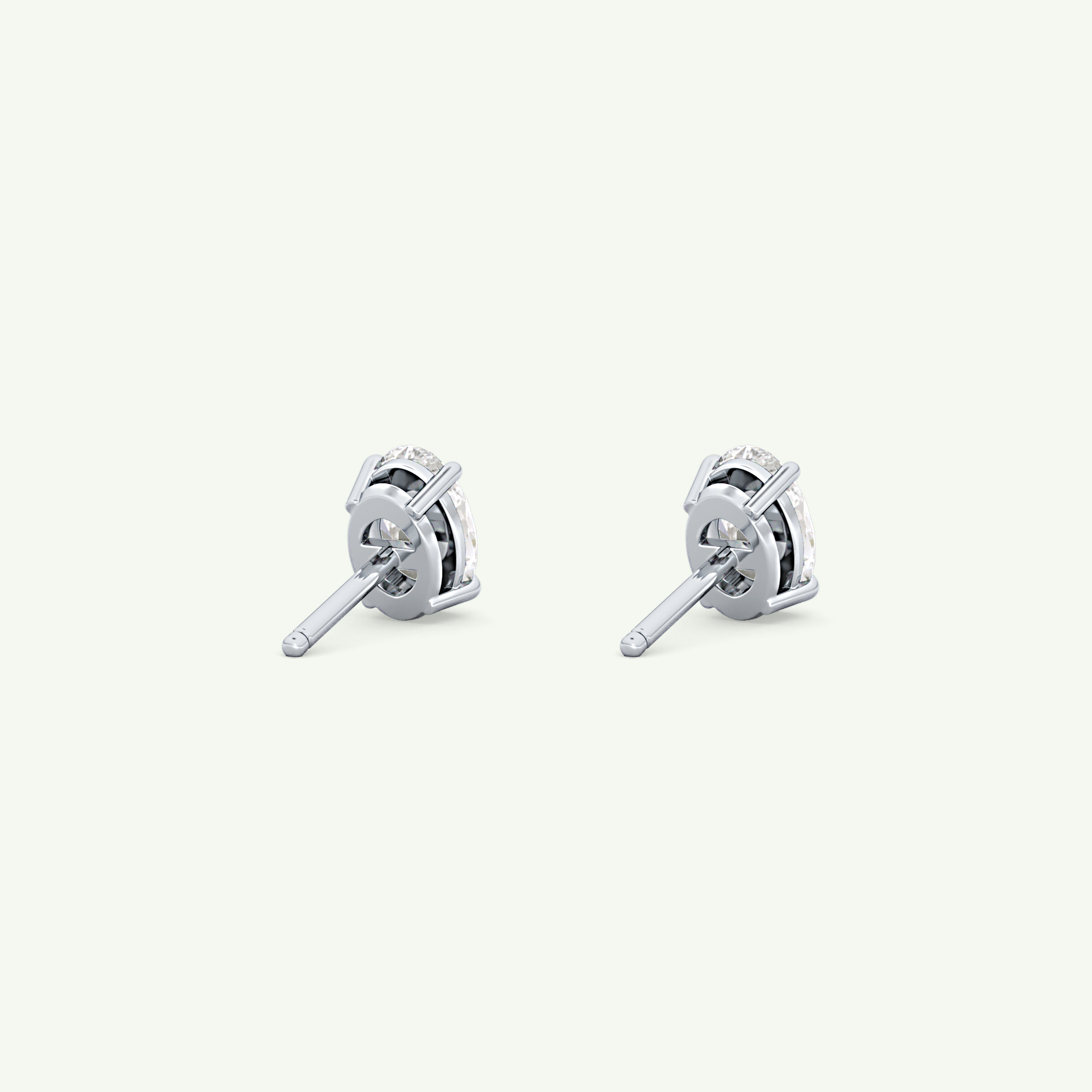 1 TCW Oval Solitaire April-Diamond Stud Earrings 19