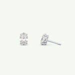 1 TCW Oval Solitaire April-Diamond Stud Earrings 21