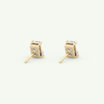 1 TCW Emerald Solitaire Lab-Grown Diamond Stud Earrings 5