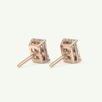 1 TCW Emerald Solitaire Lab-Grown Diamond Stud Earrings 9