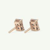 1 TCW Emerald Solitaire Lab-Grown Diamond Stud Earrings 9
