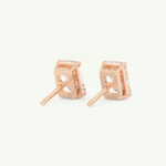 1 TCW Emerald Cut Moissanite Solitaire Stud Earrings in Gold