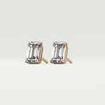 1 TCW Emerald Solitaire Lab-Grown Diamond Stud Earrings 11