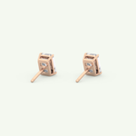 1 TCW Emerald Solitaire Lab-Grown Diamond Stud Earrings 12