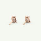 1 TCW Emerald Solitaire Lab-Grown Diamond Stud Earrings 12