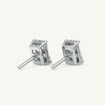 1 TCW Emerald Solitaire Lab-Grown Diamond Stud Earrings 16