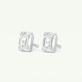 1 TCW Emerald Lab-Grown Diamond Stud Earrings
