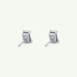 1 TCW Emerald Solitaire Lab-Grown Diamond Stud Earrings 19