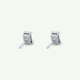 1 TCW Emerald Solitaire Lab-Grown Diamond Stud Earrings 19