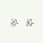 1 TCW Emerald Solitaire Lab-Grown Diamond Stud Earrings 20
