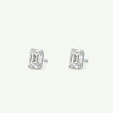1 TCW Emerald Solitaire Lab-Grown Diamond Stud Earrings 20