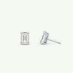 1 TCW Emerald Solitaire Lab-Grown Diamond Stud Earrings 21