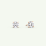 1 TCW Round Solitaire Lab-Grown Diamond Stud Earrings 8