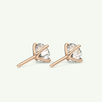 1 TCW Round Solitaire Lab-Grown Diamond Stud Earrings 9