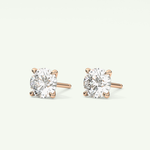 1 TCW Round Solitaire Lab-Grown Diamond Stud Earrings 10