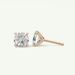 1 TCW Round Solitaire Lab-Grown Diamond Stud Earrings 11