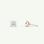 1 TCW Round Solitaire Lab-Grown Diamond Stud Earrings 14