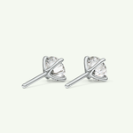 1 TCW Round Solitaire Lab-Grown Diamond Stud Earrings 16