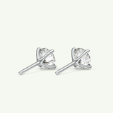 1 TCW Round Solitaire Lab-Grown Diamond Stud Earrings 16