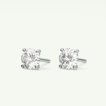 1 TCW Round Solitaire Lab-Grown Diamond Stud Earrings 17