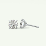 1 TCW Round Solitaire Lab-Grown Diamond Stud Earrings 18