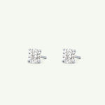 1 TCW Round Solitaire Lab-Grown Diamond Stud Earrings 20
